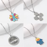 304 Stainless Steel Sweet Simple Style Color Block Pendant Necklace main image 1