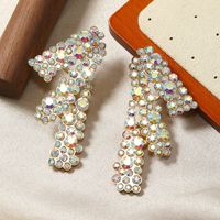 1 Pair Simple Style Classic Style Color Block Plating Inlay Alloy Rhinestones Pearl Gold Plated Ear Studs main image 9