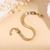 Simple Style Classic Style Solid Color 201 Stainless Steel 18K Gold Plated Bracelets In Bulk sku image 3