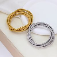 Simple Style Geometric 304 Stainless Steel 18K Gold Plated Bangle In Bulk main image 6
