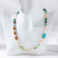 Beach Simple Style Colorful Artificial Crystal Beaded Women's Necklace main image 5