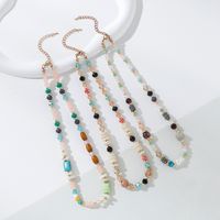 Beach Simple Style Colorful Artificial Crystal Beaded Women's Necklace main image 1