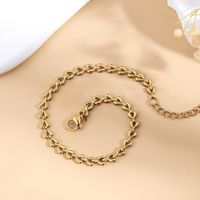 Simple Style Classic Style Solid Color 201 Stainless Steel 18K Gold Plated Bracelets In Bulk sku image 1