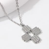 304 Stainless Steel Sweet Simple Style Color Block Pendant Necklace sku image 5