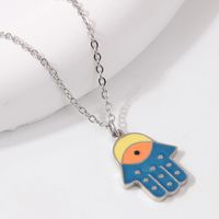 304 Stainless Steel Sweet Simple Style Color Block Pendant Necklace sku image 2