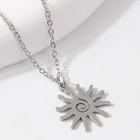304 Stainless Steel Sweet Simple Style Color Block Pendant Necklace sku image 4