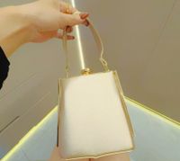 Gold White Red Pu Leather Solid Color Evening Bags sku image 2