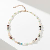 Beach Simple Style Colorful Artificial Crystal Beaded Women's Necklace sku image 1