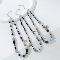 Vacation Simple Style Color Block Arylic Alloy Beaded Women's Necklace main image 1