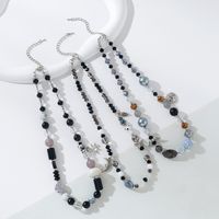 Vacation Simple Style Color Block Arylic Alloy Beaded Women's Necklace main image 6