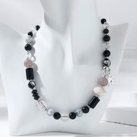 Vacation Simple Style Color Block Arylic Alloy Beaded Women's Necklace main image 5