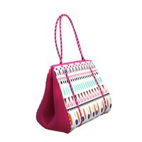 Mujeres Medio Ropa De Buceo Geométrico Bloque De Color Estilo Vintage Estilo Clásico Hebilla Magnética Bolso sku image 1