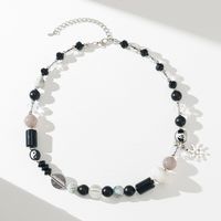 Vacation Simple Style Color Block Arylic Alloy Beaded Women's Necklace sku image 1