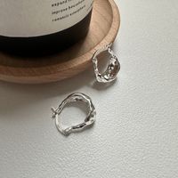 Simple Style Irregular Sterling Silver Polishing Earrings 1 Pair main image 3