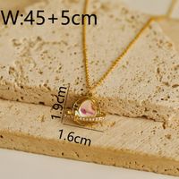 Wholesale Jewelry Y2K Bow Knot Star Heart Shape Alloy Copper 18K Gold Plated Chain Pendant Necklace sku image 5