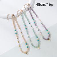 Beach Simple Style Colorful Artificial Crystal Beaded Women's Necklace main image 2
