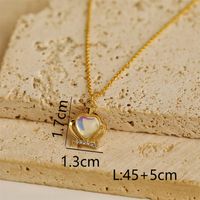 Wholesale Jewelry Y2K Bow Knot Star Heart Shape Alloy Copper 18K Gold Plated Chain Pendant Necklace sku image 7