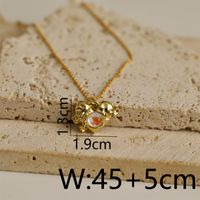 Wholesale Jewelry Y2K Bow Knot Star Heart Shape Alloy Copper 18K Gold Plated Chain Pendant Necklace sku image 8