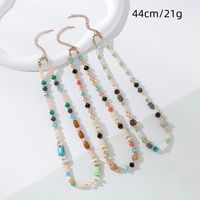Beach Simple Style Colorful Artificial Crystal Beaded Women's Necklace main image 2