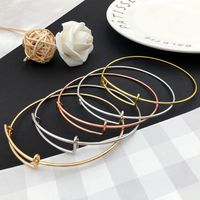 Simple Style Classic Style Commute Round Solid Color Iron Plating Women's Bangle main image 1