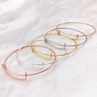 Simple Style Classic Style Commute Round Solid Color Iron Plating Women's Bangle main image 5