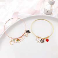 Simple Style Classic Style Commute Round Solid Color Iron Plating Women's Bangle main image 4