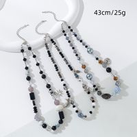 Vacation Simple Style Color Block Arylic Alloy Beaded Women's Necklace main image 2