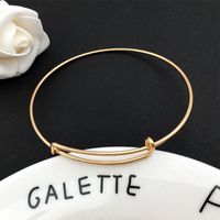Simple Style Classic Style Commute Round Solid Color Iron Plating Women's Bangle sku image 1