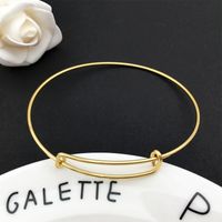 Simple Style Classic Style Commute Round Solid Color Iron Plating Women's Bangle sku image 3