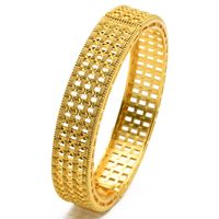 IG Style Simple Style Solid Color 24K Gold Plated Alloy Wholesale Bangle sku image 4