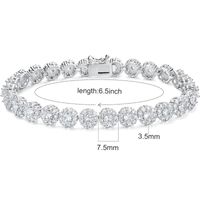 Brass 18K Gold Plated Casual Classic Style Plating Inlay Round Zircon Tennis Bracelet main image 7
