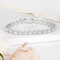 Brass 18K Gold Plated Casual Classic Style Plating Inlay Round Zircon Tennis Bracelet main image 4