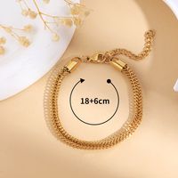 Simple Style Classic Style Solid Color 201 Stainless Steel 18K Gold Plated Bracelets In Bulk main image 3