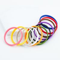 Hip-Hop Simple Style Solid Color Silica Gel Wholesale Wristband main image 2