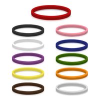 Hip-Hop Simple Style Solid Color Silica Gel Wholesale Wristband main image 5