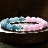IG Style Classic Style Round Artificial Crystal Natural Stone Beaded Women's Bracelets sku image 2