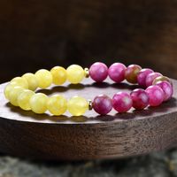 IG Style Classic Style Round Artificial Crystal Natural Stone Beaded Women's Bracelets sku image 3
