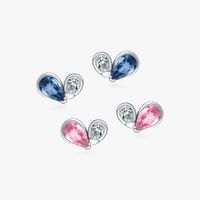 1 Pair Sweet Simple Style Heart Shape Plating Inlay Sterling Silver Zircon Silver Plated Ear Studs main image 5
