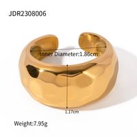 Edelstahl 304 18 Karat Vergoldet Einfacher Stil Klassischer Stil Überzug Einfarbig Ringe sku image 1