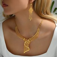 Elegant Argyle Alloy 18K Gold Plated Women's Jewelry Set main image 4