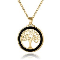 Copper Gold Plated Simple Style Classic Style Hollow Out Color Block Pendant Necklace main image 5