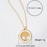 Copper Gold Plated Simple Style Classic Style Hollow Out Color Block Pendant Necklace main image 9