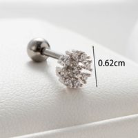 1 Piece Casual Simple Style Classic Style Flower Inlay Copper Zircon Ear Studs main image 3
