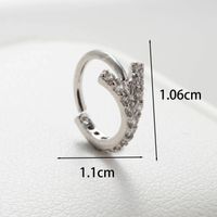 1 Piece Casual Simple Style Classic Style Flower Inlay Copper Zircon Ear Studs main image 4