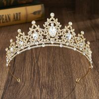 Glamour Luxueux Dame Couronne Alliage Placage Incruster Zircon Couronne sku image 12