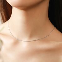 Sterling Silver Silver Plated Simple Style Classic Style Plating Solid Color Choker main image 5