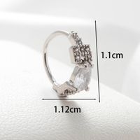 1 Piece Casual Simple Style Flower Butterfly Inlay Copper Zircon Ear Studs main image 4