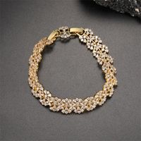 Brass 18K Gold Plated Casual Classic Style Plating Inlay Round Zircon Tennis Bracelet main image 3