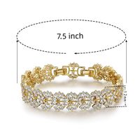 Brass 18K Gold Plated Casual Classic Style Plating Inlay Round Zircon Tennis Bracelet main image 2