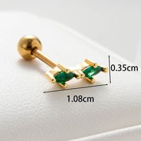 1 Piece Casual Simple Style Classic Style Water Droplets Inlay Copper Zircon Ear Studs main image 4